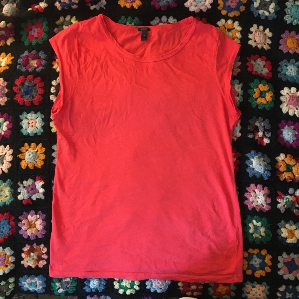 J. Crew linen/Cotten Cap Sleeve T